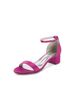 Simple Buckle Strap Open Toe Chunky Heels