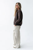 Marie Oversized Sweatshirt in Brown