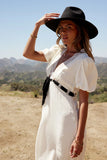 Selah Lace Trim Midi Dress in Cream FINAL SALE