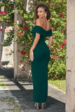 Elena Off the Shoulder Maxi Dress Emerald