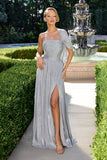 Hilde Gown Shimmer Chiffon One Shoulder Drape Dress