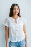 Kaytee Striped Top in White