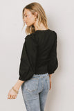 Yara Button Down Top in Black