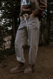 Jocelyn Barrel Jeans in Brown