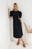 Campbell Denim Dress in Dark Wash FINAL SALE
