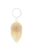 Womens Rhinestone Fringe Disco Ball Evening Clutch Bags