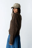 Maxine Speckled Sweater in Brown