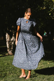 Baylor Floral Maxi Dress in Blue FINAL SALE