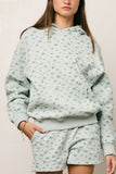 Elora Floral Sweatshirt in Blue FINAL SALE