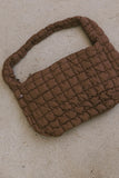 Nora Quilted Tote Bag in Brown FINAL SALE
