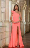 38908 Ava Presley One Shoulder Ruffle Dress