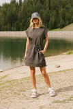 Go Getter Mini Dress in Charcoal FINAL SALE