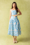 LITTLE MOMENTS WOVEN TOP AND SKIRT SET