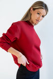 Marie Oversized Sweatshirt in Red FINAL SALE