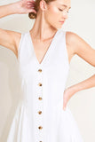 ELEGANTLY YOURS WHITE MIDI DRESS
