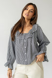Ayla Gingham Blouse in Black