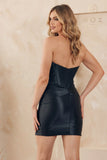 Ryder Mini Dress Black Satin FINAL SALE