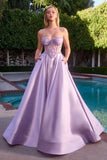 Annika Gown A line Corset Dress With Pockets