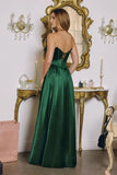 GINNY GOWN SATIN STRAPLESS A LINE DRESS