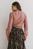 Addie Wrap Cardigan in Rose FINAL SALE
