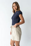 Lacie Striped Blouse in Navy