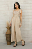Kaia Crocheted Jumpsuit in Latte FINAL SALE