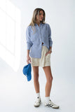 Hillary Striped Button Up