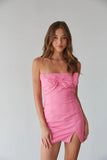 Mina Strapless Bow Bodycon Mini Dress