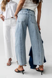 Kessie Rhinestone Barrel Jeans