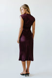 Riley Lace Trim Maxi Dress in Burgundy FINAL SALE