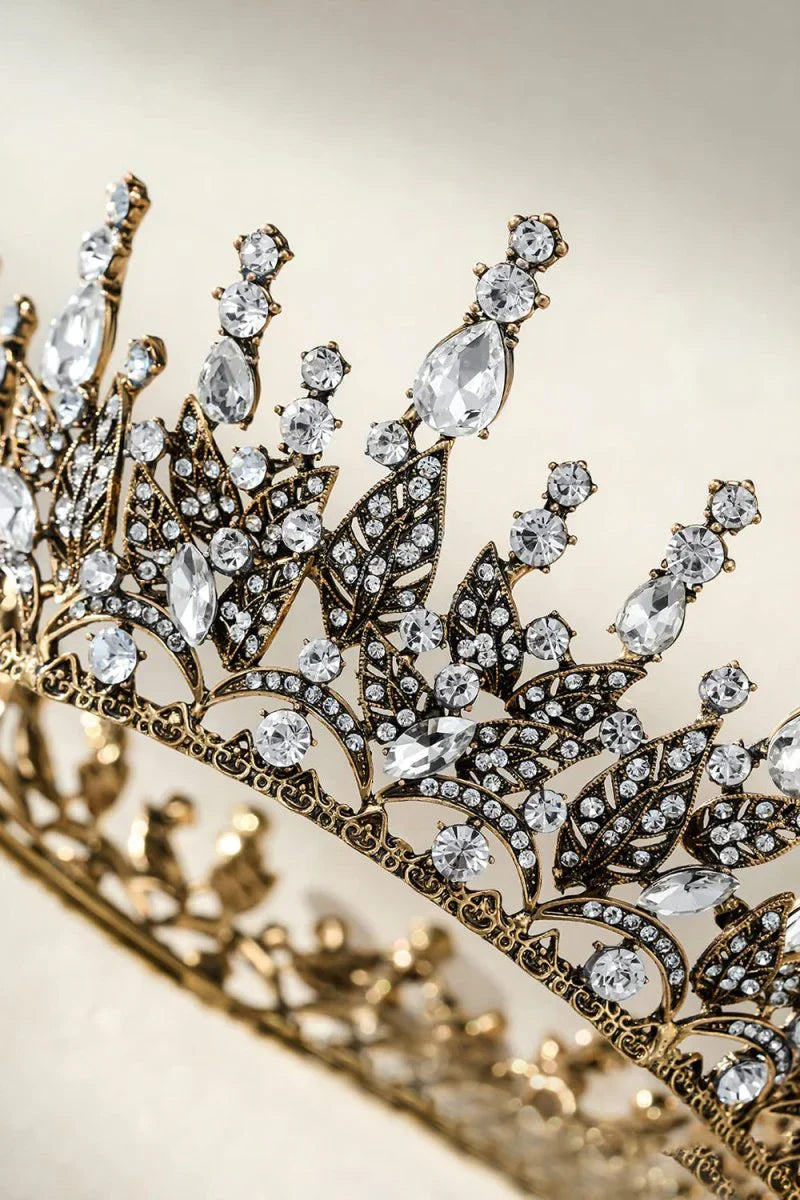 Queen Rhinestone Dark Crown for Women