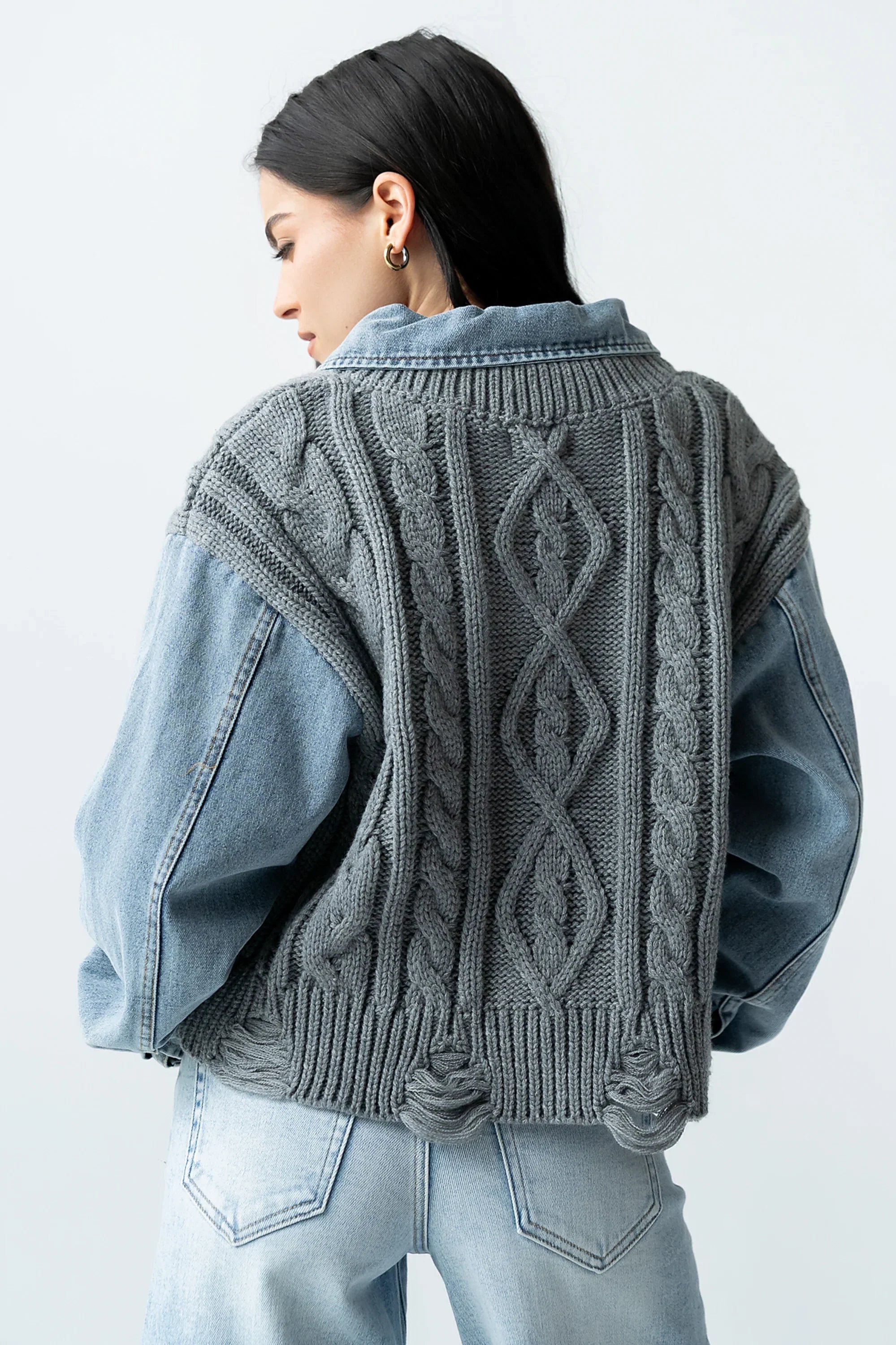Selena Mixed Media Sweater