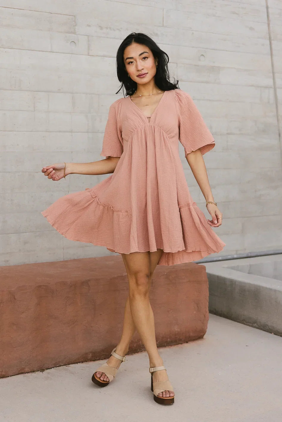 Slow It Down Mini Dress in Terracotta FINAL SALE
