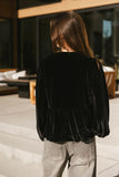 Lucie Peplum Tie Blouse in Black FINAL SALE