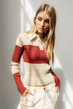 Wrenley Striped Sweater in Rust FINAL SALE