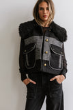 Liv Sherpa Vest in Black FINAL SALE