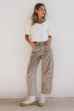 Lisette Barrel Jean in Tan Courduroy FINAL SALE