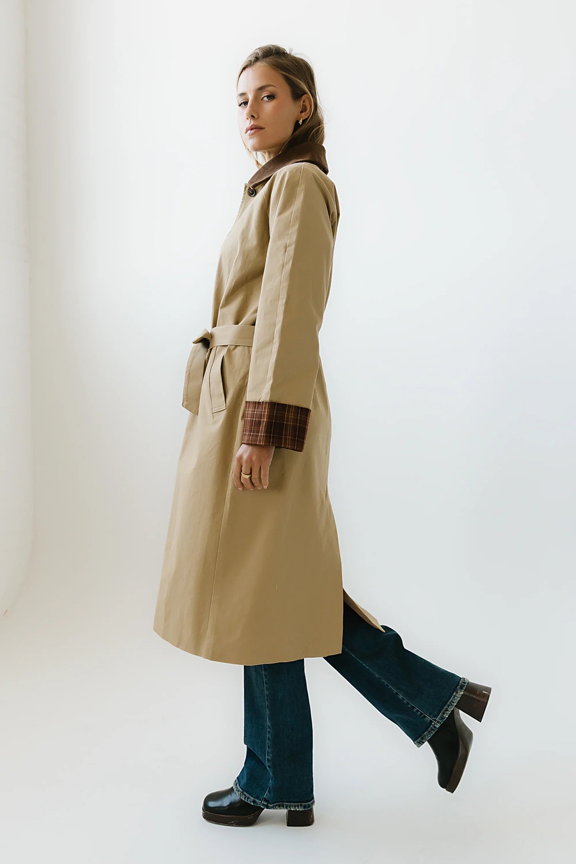 Tulie Contrast Trench Coat