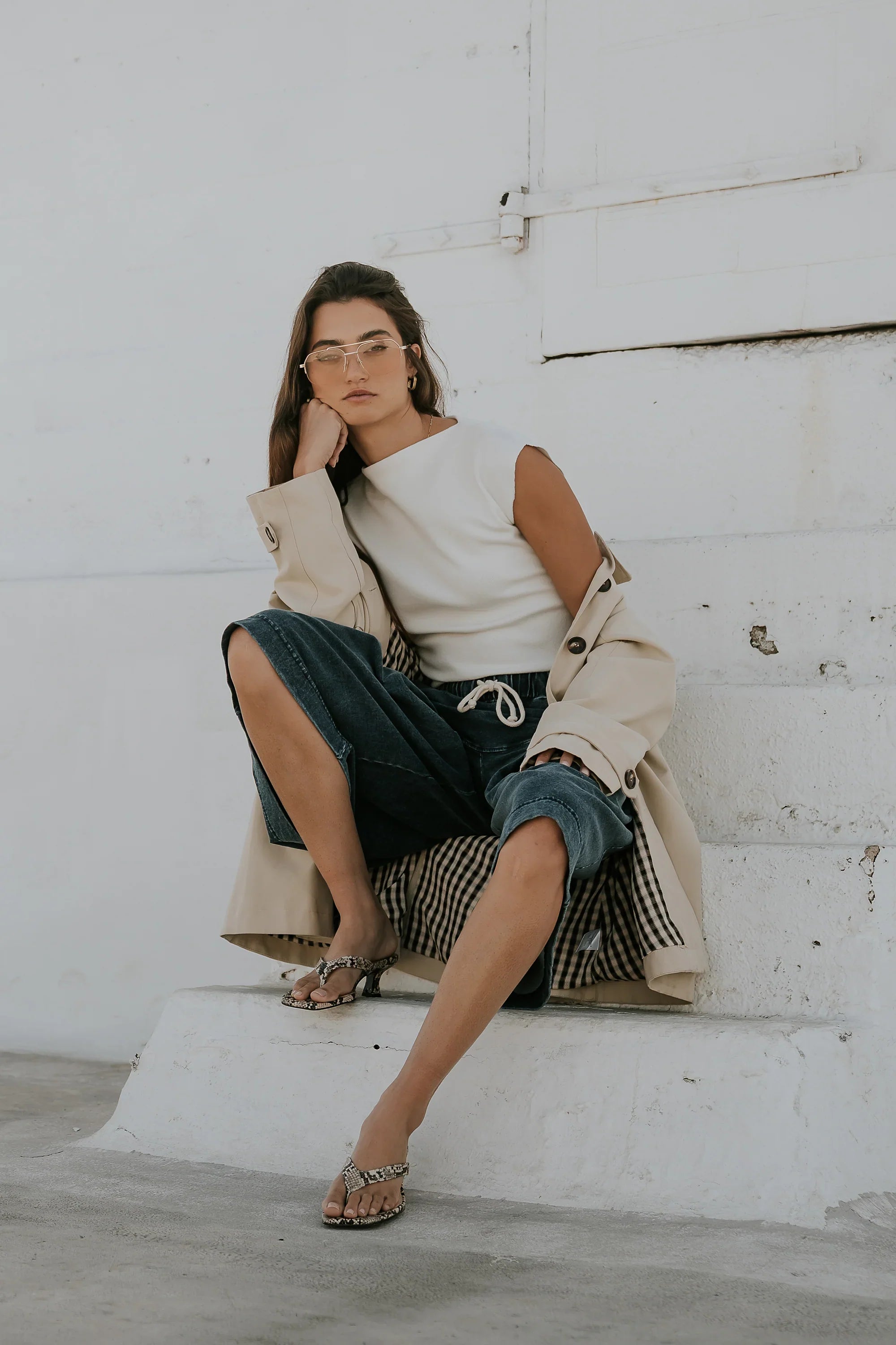 Maggie Knit Top in White
