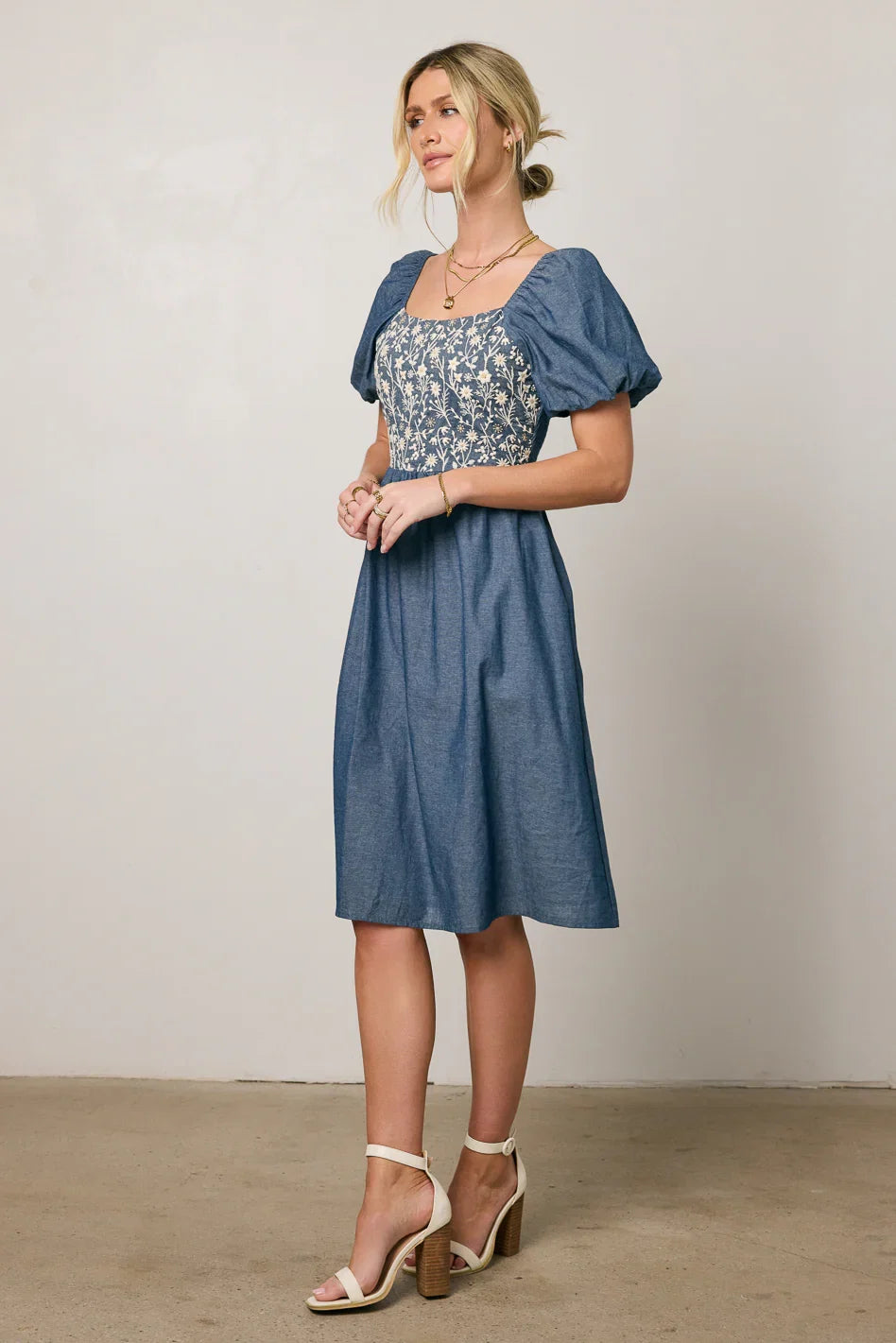 Tesalina Denim Midi Dress FINAL SALE