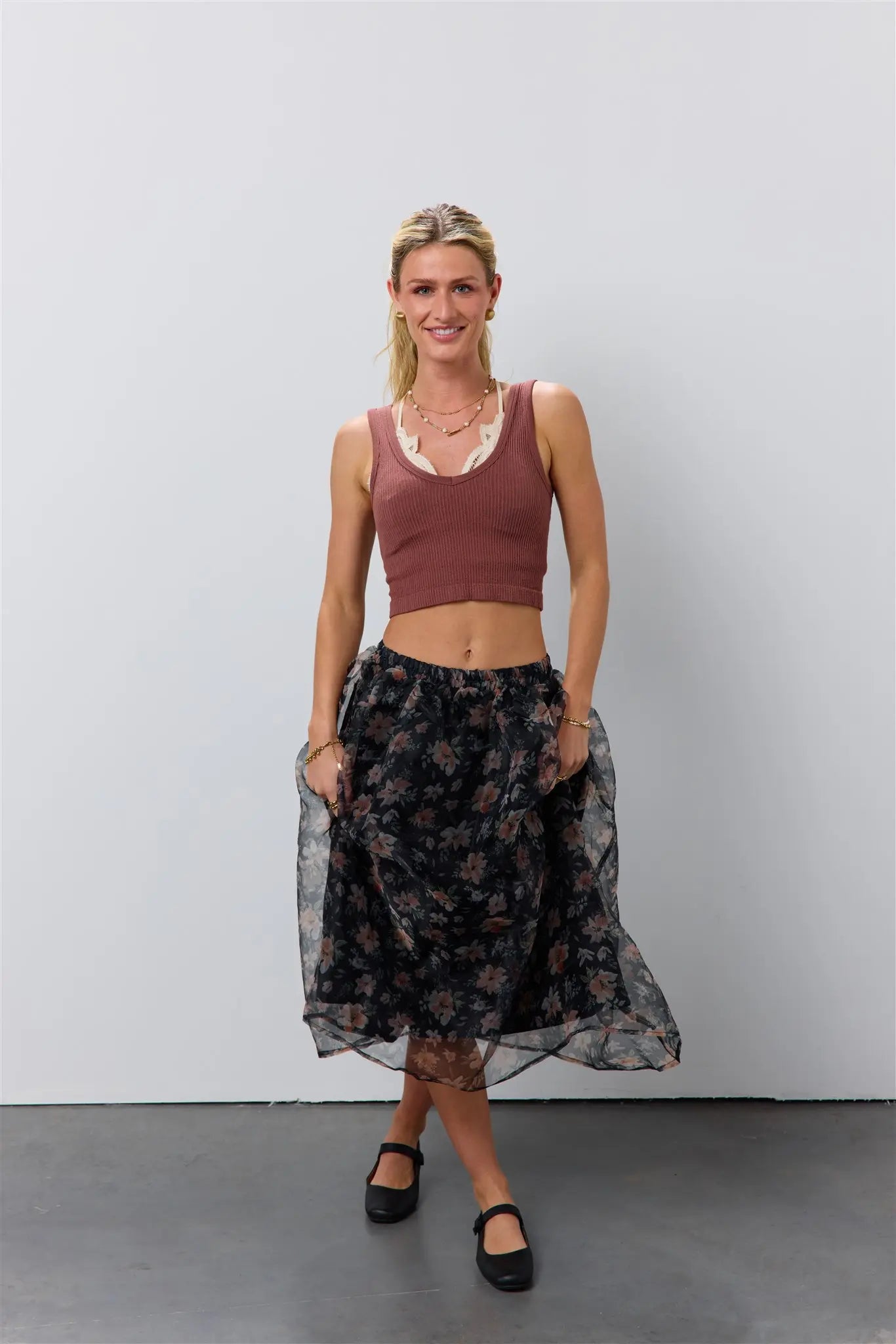 Floral Organza Skirt FINAL SALE