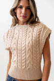 Lennie Cable Knit Top in Taupe FINAL SALE