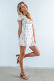 Harvey Floral Mini Dress in Butter Yellow