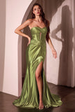 MEGAN GOWN SATIN STRAPLESS FITTED GOWN