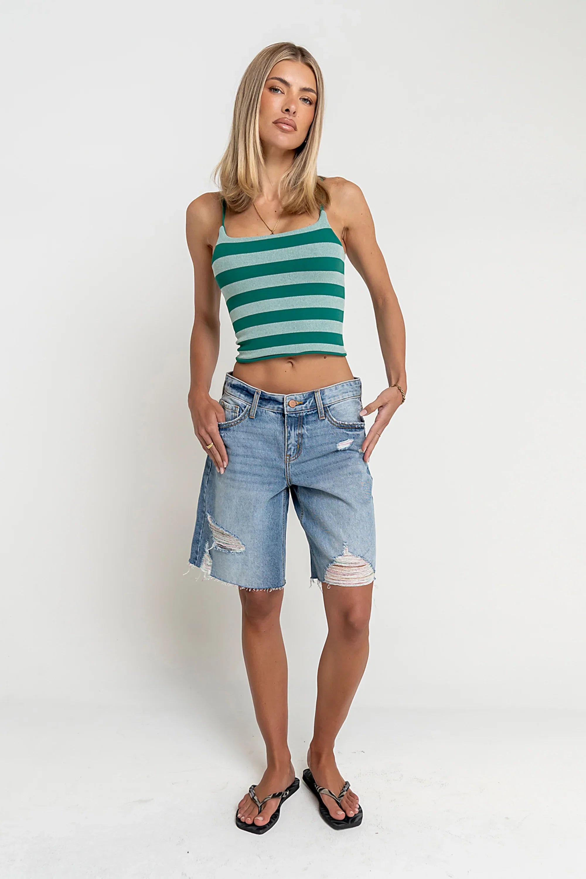 Winston Distressed Bermuda Shorts