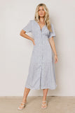Kade Floral Midi Dress in Blue FINAL SALE
