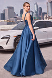 Libby Gown A Line Satin Dress
