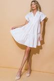 TIMELESS BEAUTY WHITE SWING DRESS FINAL SALE