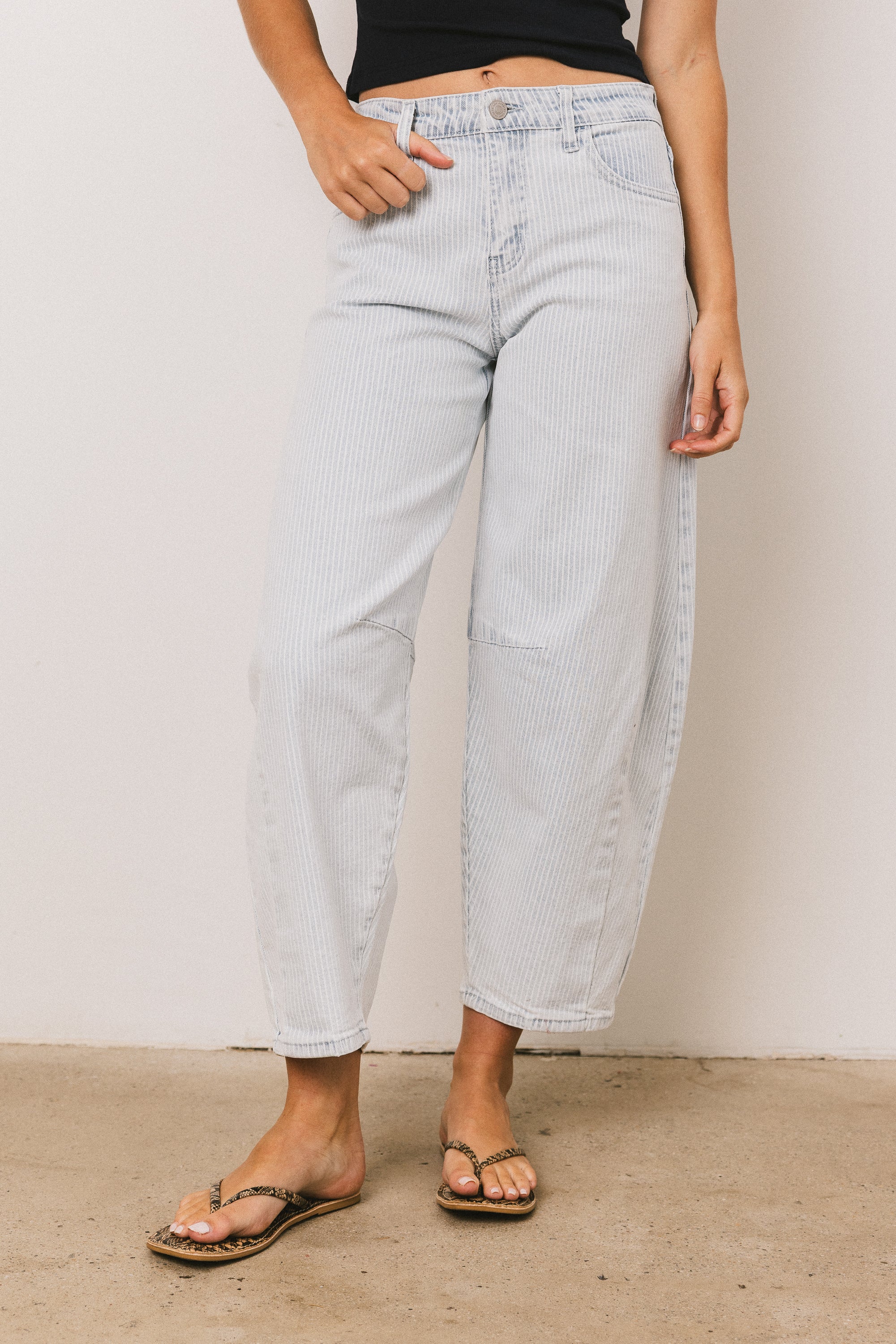 Cade Striped Barrel Jeans FINAL SALE