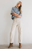Lisette Barrel Jean in Ivory Courduroy FINAL SALE